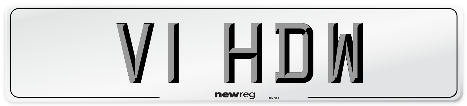 V1 HDW Number Plate from New Reg